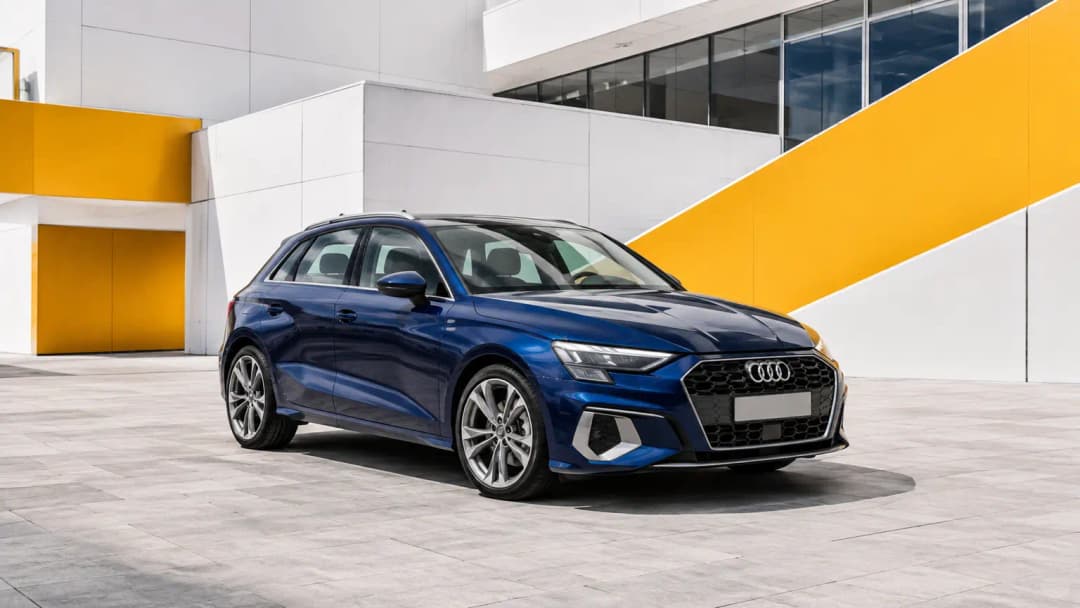 Audi A3 dans un environnement urbain moderne